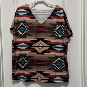 Women’s western print tshirt - XXL - NWOT